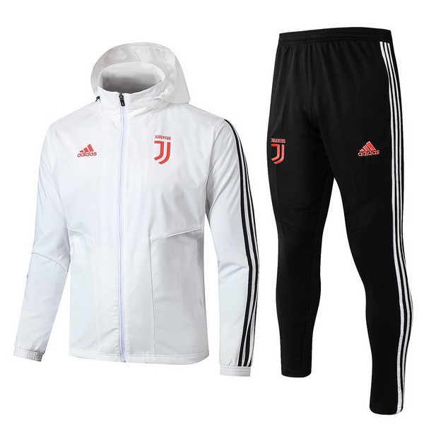 Windjacke Juventus Komplett Set 2019-20 Weiß Schwarz Fussballtrikots Günstig